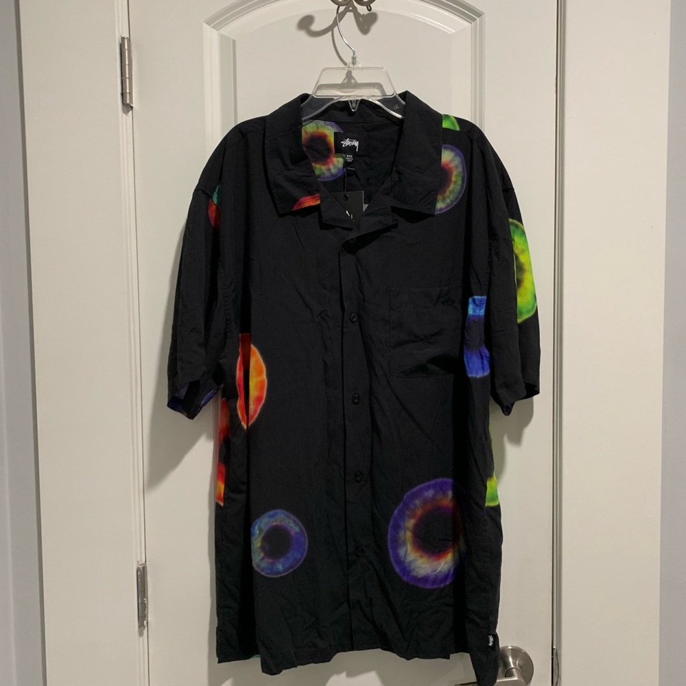 Stussy Black Iris Shirt XXL